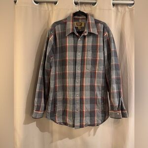 The Foundry Supply Co. Men's Grayand Red Plaid Thick Shirt